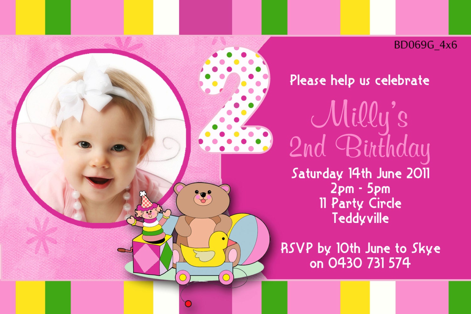 Photo Personalised Birthday Invitations - You Print Il_570xn