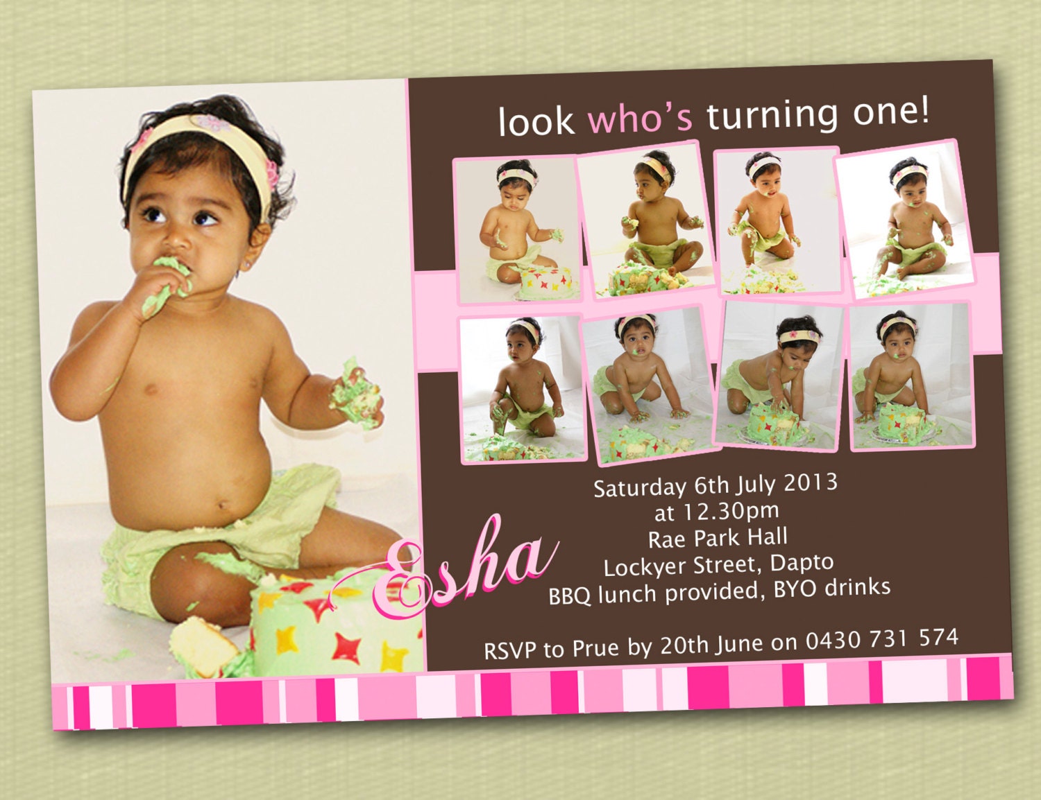 Cake Smash Birthday Invitations - You Print Il_570xn