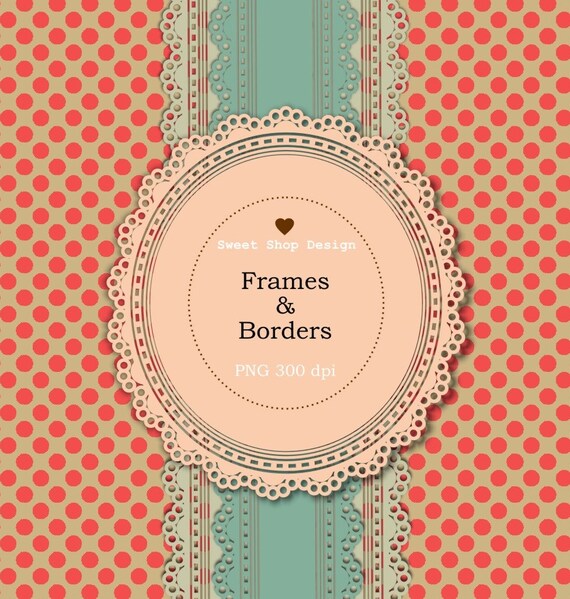Frames Clip Art, Clip Art Borders, Royalty Free Clip Art, N01, Instant Download Il_570xn