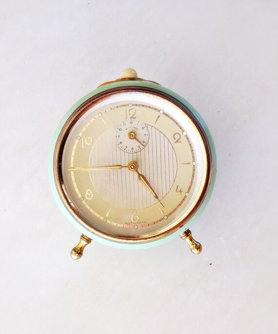 vintage alarm clock retro shabby chic west germany by antiquissimo vintage alarm clock retro shabby chic west germany by antiquissimo