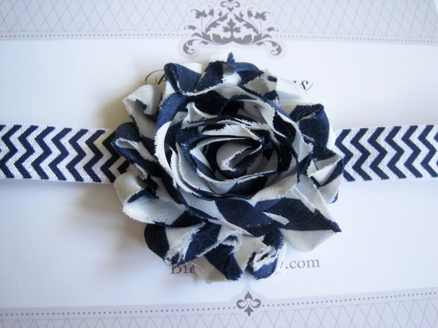 Baby Headbands, Navy Chevron Baby Headband, Baby Girl Headbands, Infant