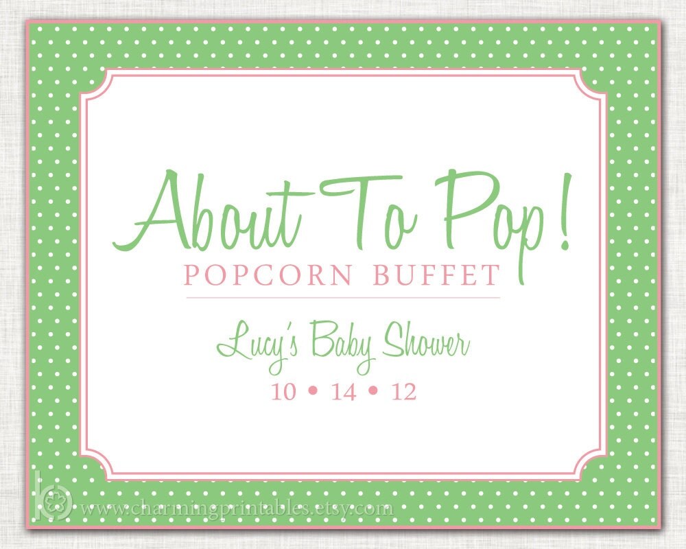Polka Dot Buffet Sign - Custom Colors, Fonts - PRINTABLE - Custom Candy (Popcorn, Snack, Ice Cream, Cookie...) Buffet Sign Il_570xn