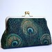 EllenVINTAGE Liberty Royal Peacock Clutch, Last clutch