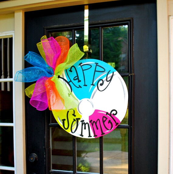 Summer Door Hanger beachball Door Decoration by LooLeighsCharm