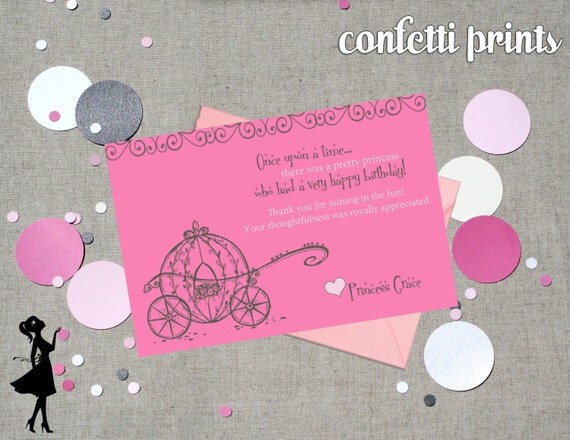 Thank You Card - PRETTY PRINCESS Printable Il_570xn