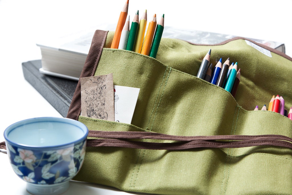 Pencil Tool Roll -- Wood Nymph