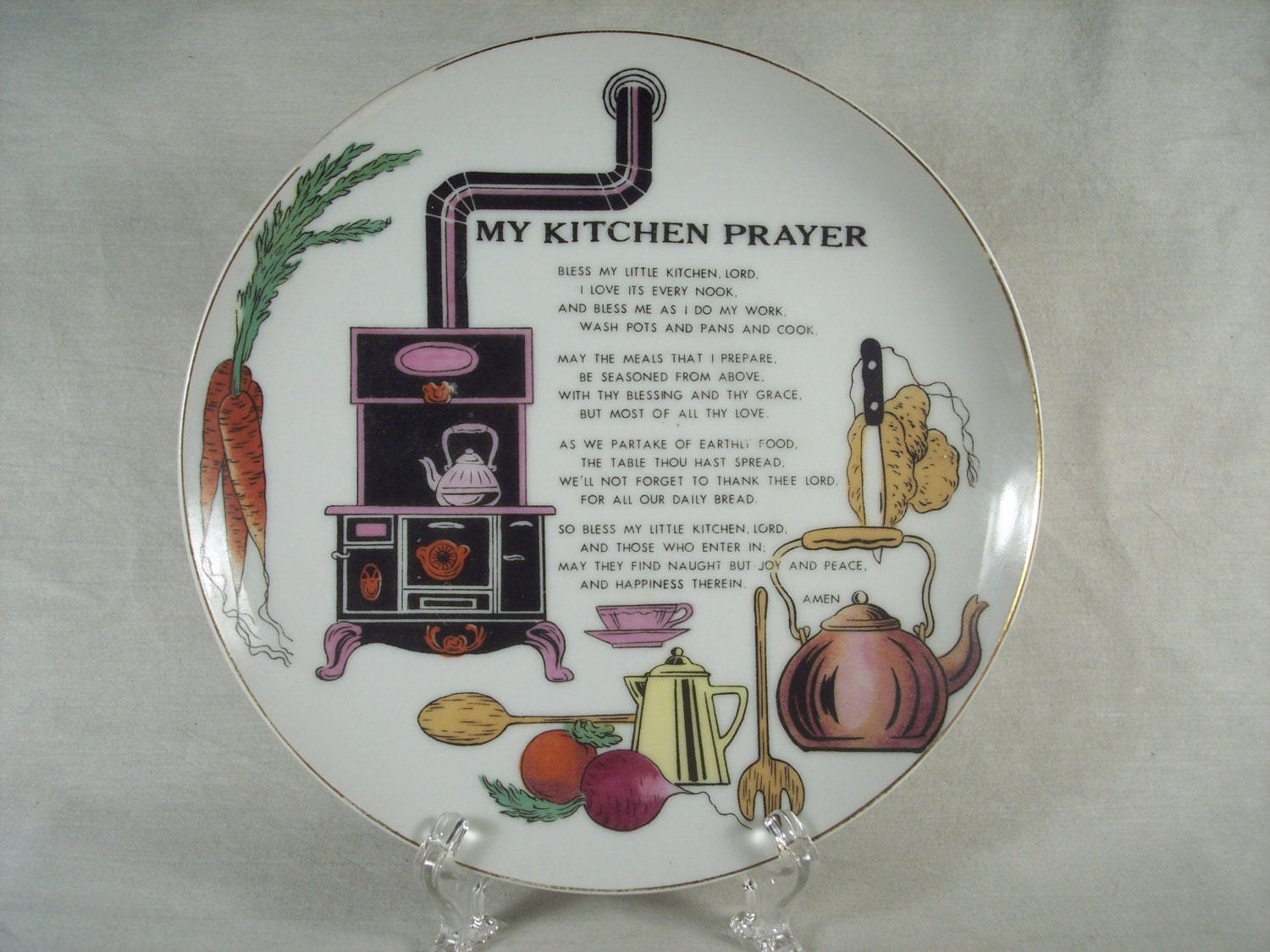 My Kitchen Prayer Decorative Plate Gift by SnapshotsThroughTime