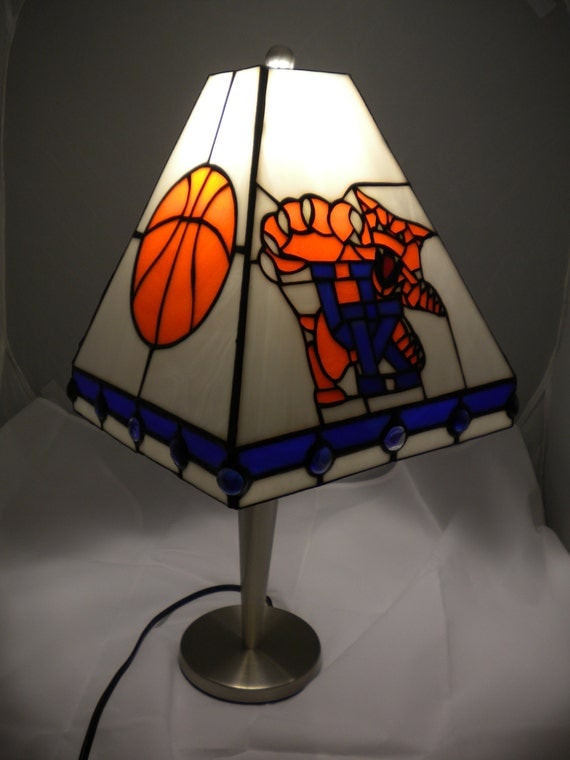 Items similar to Kentucky Wildcats Themed Stained Glass Lamp Shade
