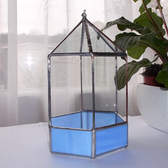 Stained Glass Terrarium Plant Terrarium Kit by RavensStainedGlass