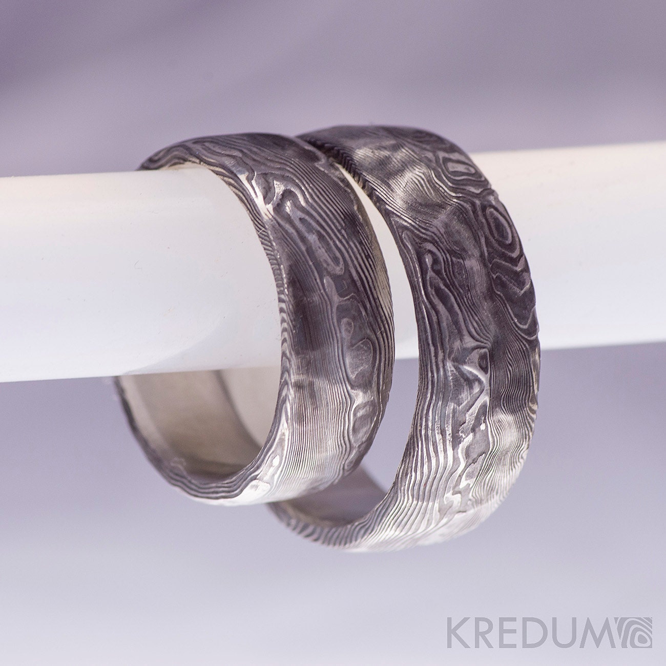 Custom Wedding Ring - Stainless Damascus steel, Mens ring, womens ring ...