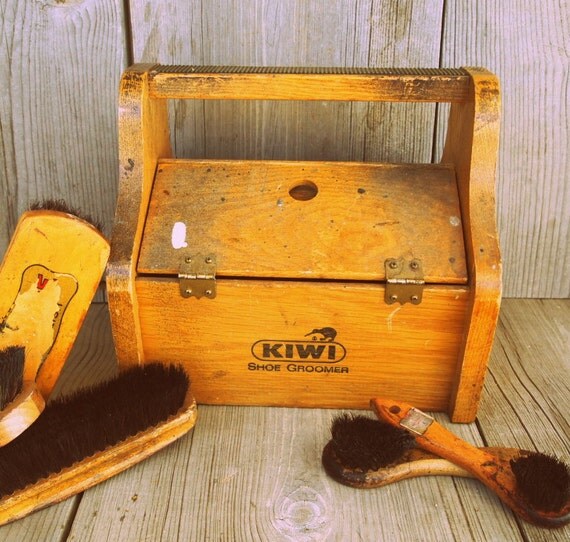 vintage kiwi shoe shine kit