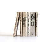 Taupe Book Collection - Decorative Book Decor - Dark Cream Wedding Decor  - Minimalist Home Decor - Soft Spring Decor - VintageScholar