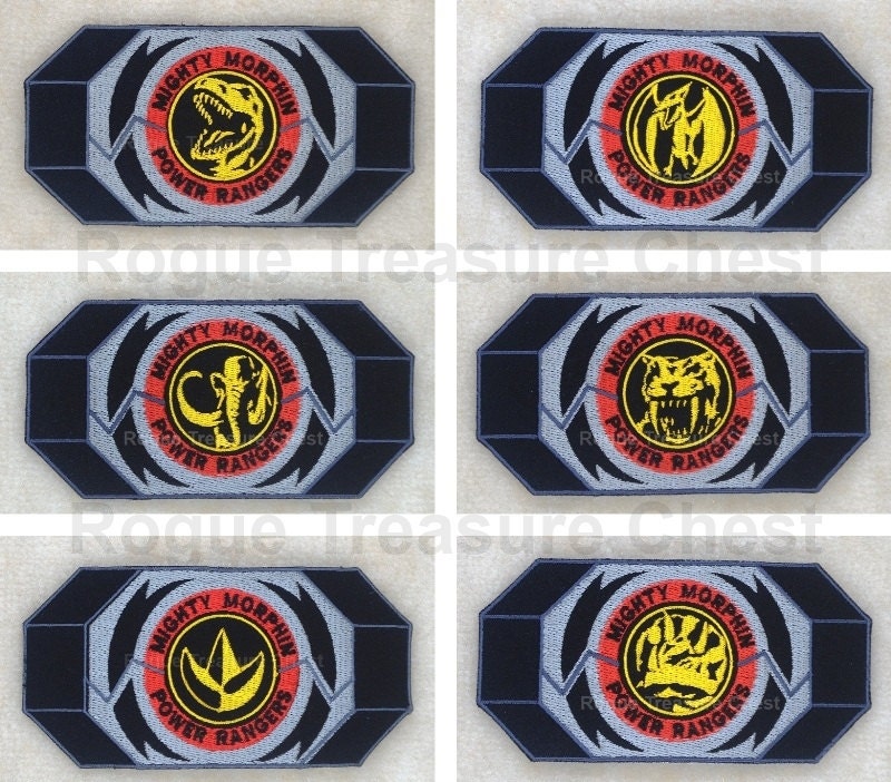 Belt buckle Power Rangers patches. Oh the nostalgia.... PowerRangers 