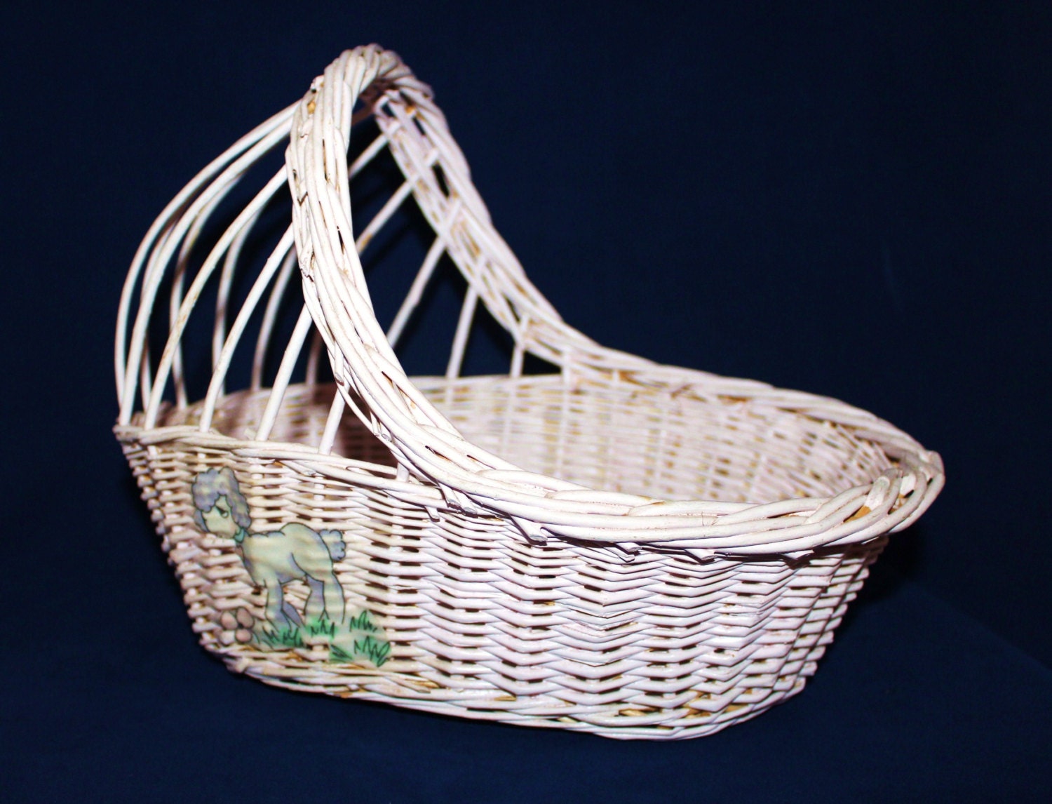 rattan doll cradle