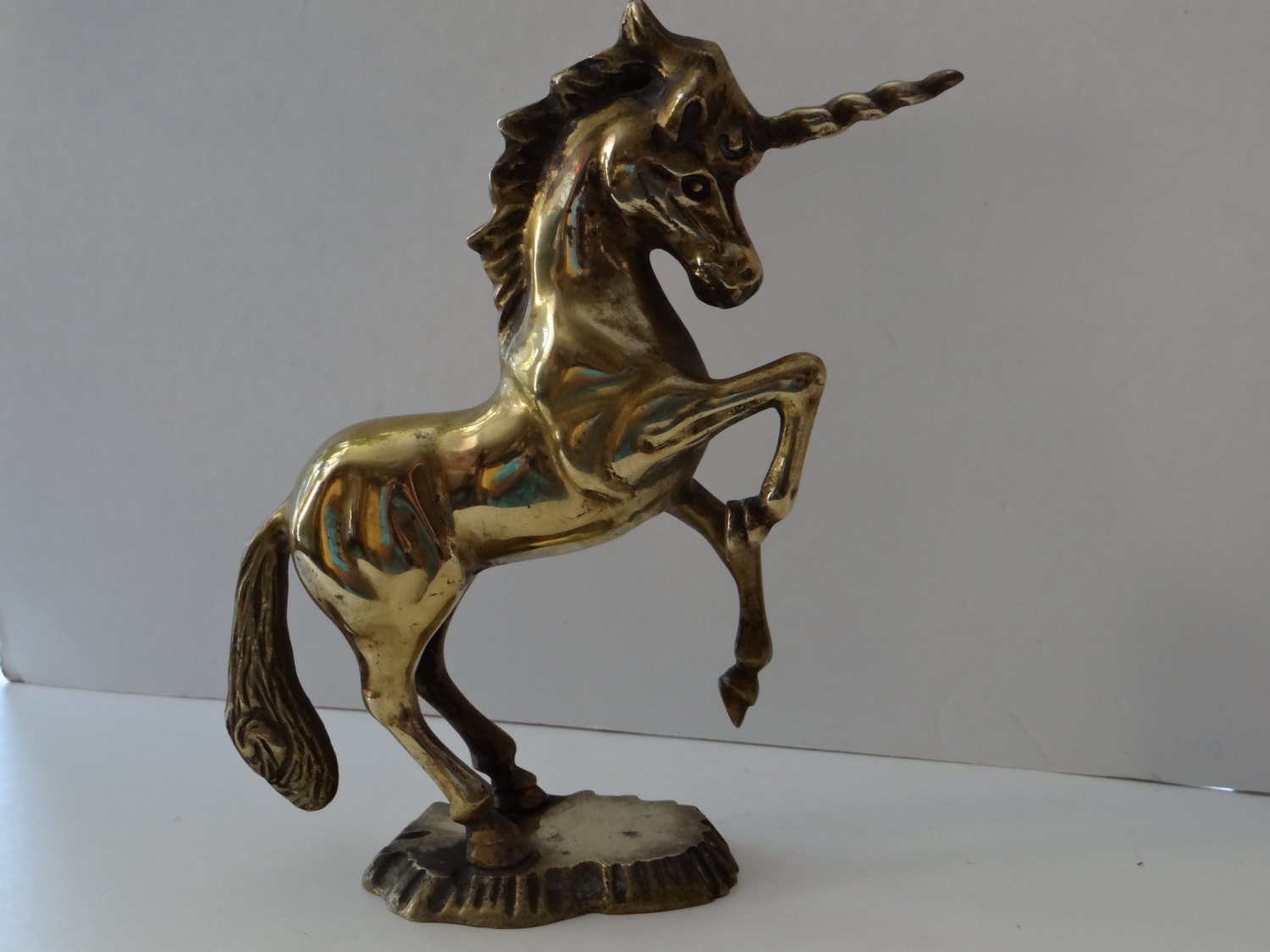 solid brass unicorn statue