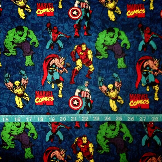 Items similar to Marvel Avengers Cotton Woven Fabric on Etsy