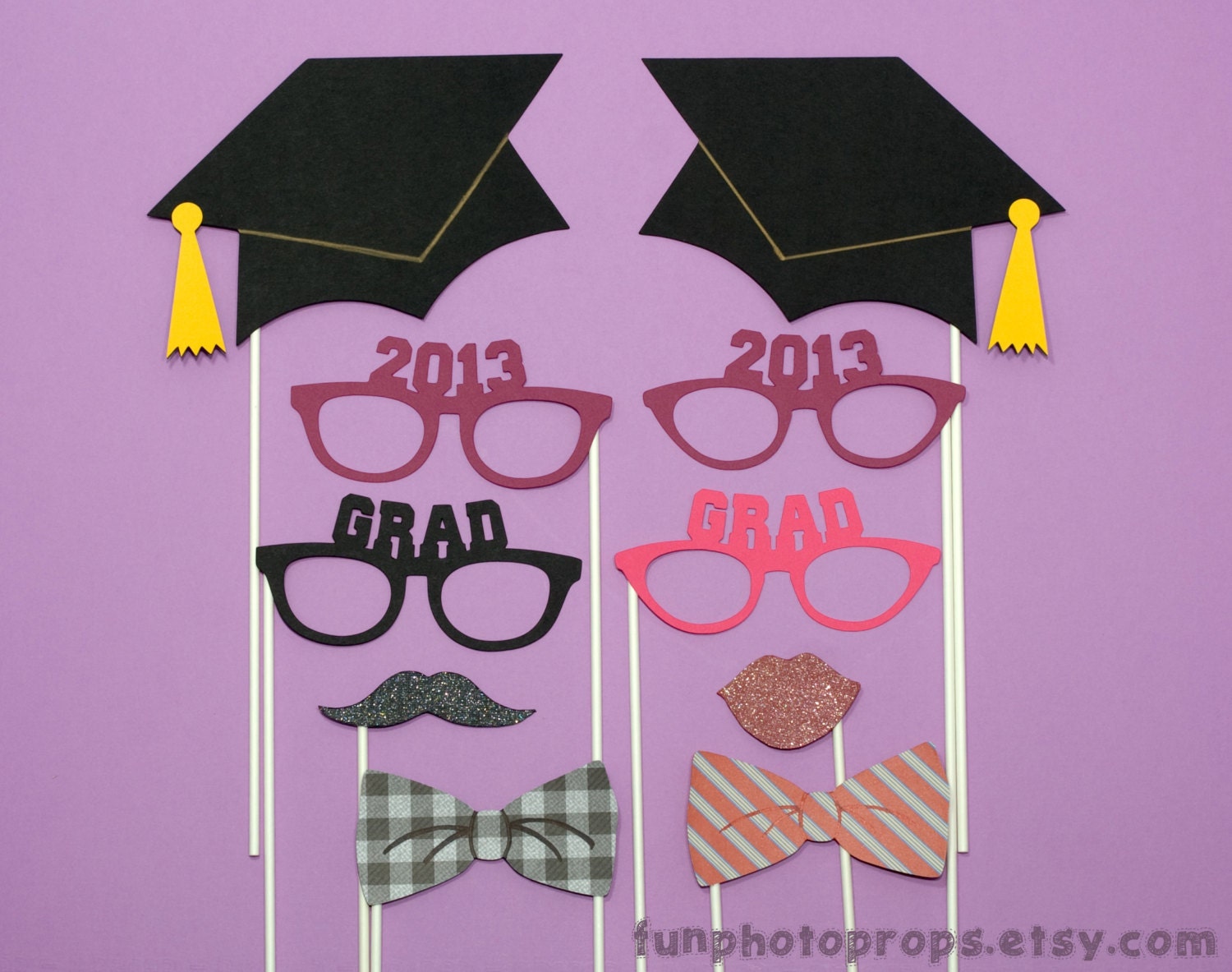 Photo Booth Prop Set- 10 Piece Graduation Photo Booth Prop Set - Photobooth Props Il_570xn