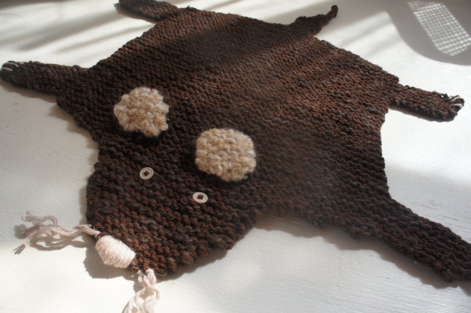 Flat rat rug/ blanket/ cat mat bed by WolverineKnits on Etsy