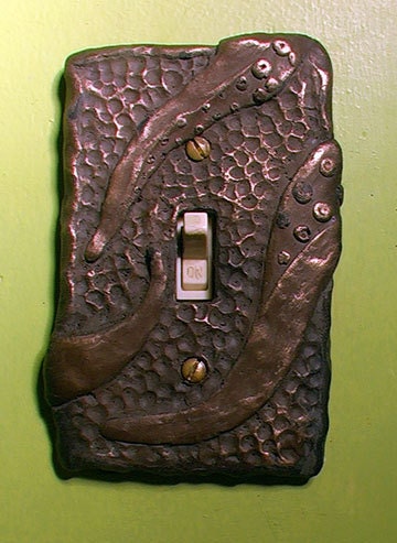 The Tentacle Series: Steampunk Single Pole Bronze Octopus Light Switch Cover - HouseOfSloth