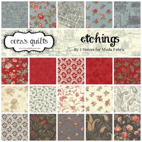 Etchings Layer Cake by 3 Sisters for Moda Fabrics by CorasQuilts