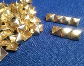 12mm Pyramid Studs Gold Punk Rock DIY Rivet Spike 100 pieces....(SPG-150)