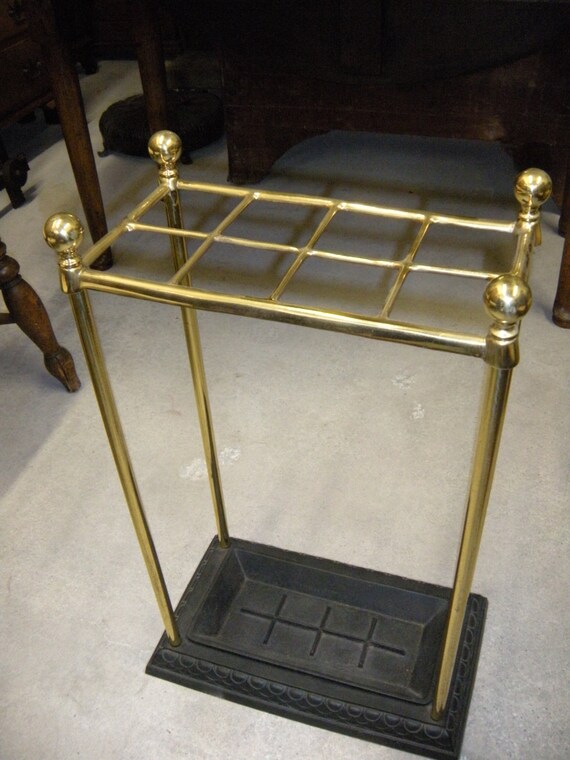 Antique Brass Umbrella Stand by LidoAntiqueMarket on Etsy