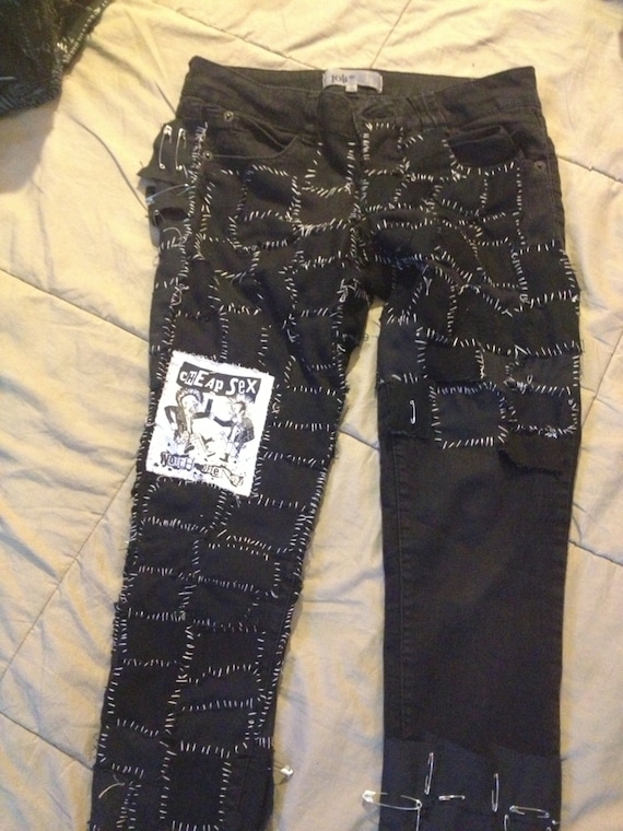 Crust Punk Patch Pants