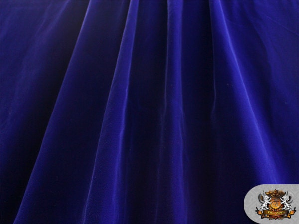 Double Velvet Dark Blue Fabric / 44" Wide / Sold By The Yard