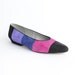 sz 5.5 vintage COLORBLOCK leather flats / 35.5
