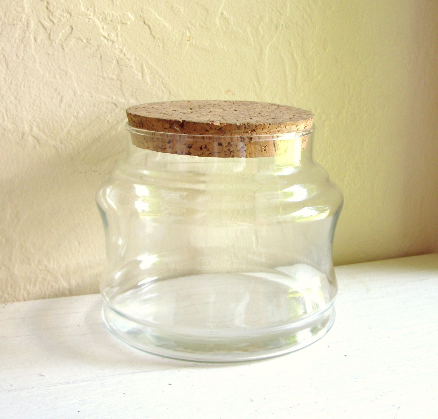 Large Glass Apothecary Jar With Cork Lid By Shabbynchic On Etsy