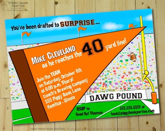 GAME DAY Invitation - Football and Tailgating Personalized DIY Printable Il_570xn