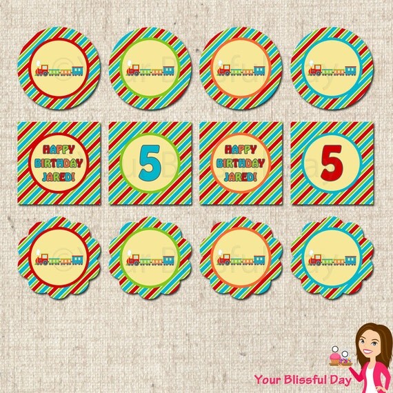 PRINTABLE Personalized Birthday Express Party Circles Il_570xn