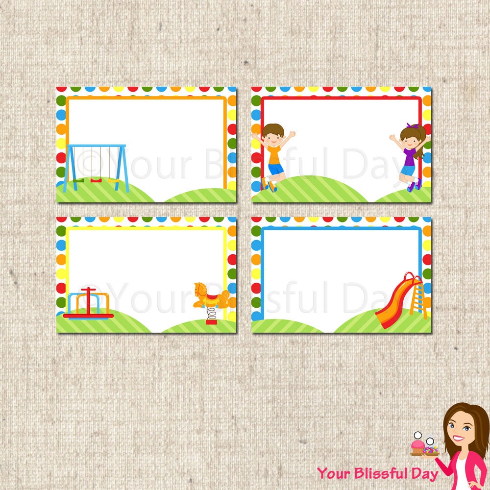 PRINTABLE Party in the Park Label Tents Il_570xn