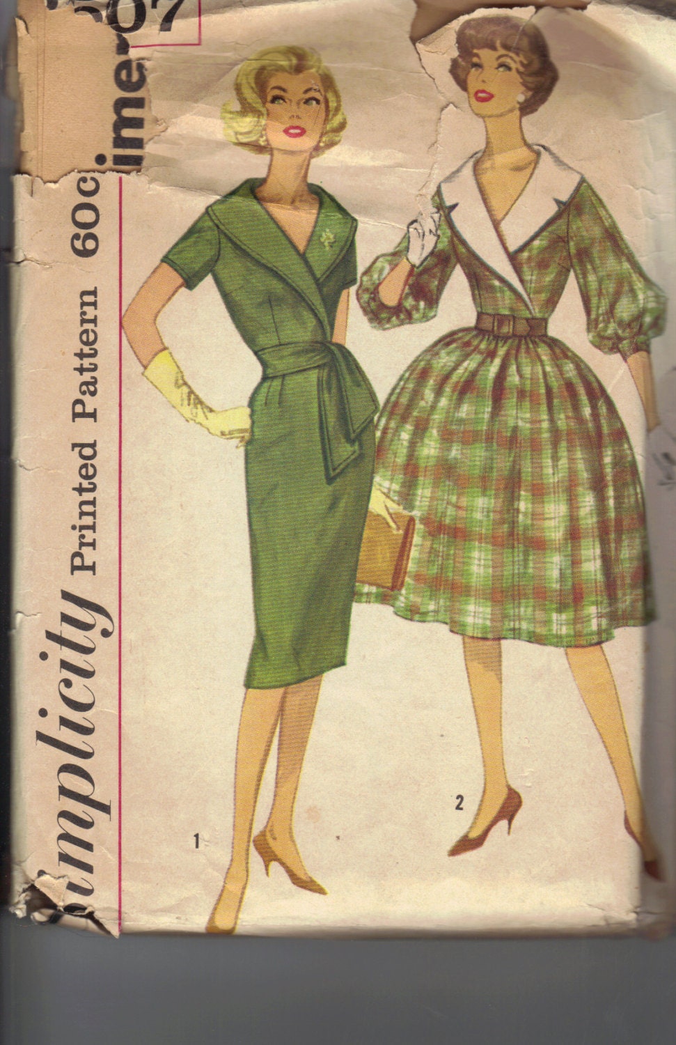 Vintage 1960's Women's Dress Pattern, Simplicity 3507 Sewing Pattern ...