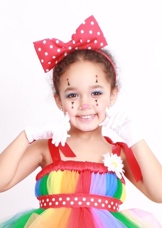 READY TO SHIP: Cutie Patootie Clown - Red & White - Polka Dot Bow Headband - Fits toddler to adult Il_570xn