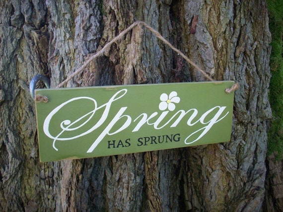 Spring Has Sprung Wood Sign By Stacigcreations On Etsy