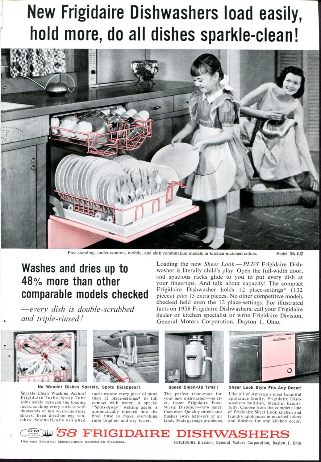 Items similar to Vintage Frigidaire Dishwasher Ad 1950s Appliances