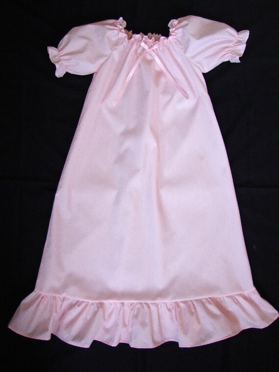 Girls Pink Cotton Nightgown and Matching by SewnFromTheHeart4U