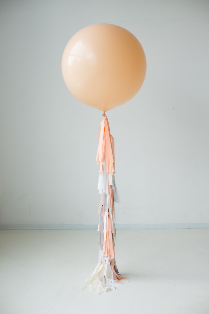 Items Similar To Fancy Frill / Tassel Balloon - Emma (Whispering Blush ...