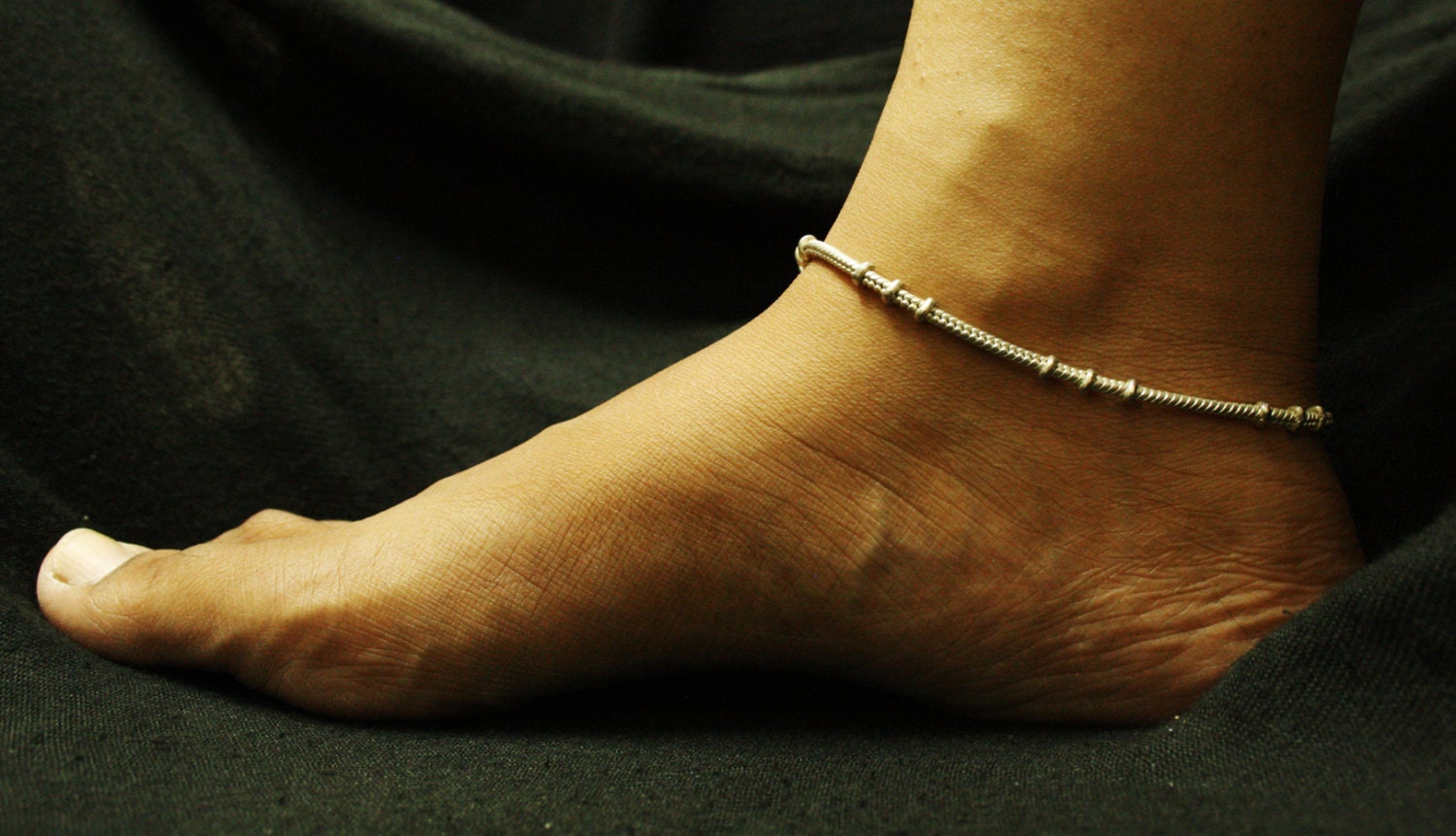 Ethnic Silver Coated Indian Made Anklet Ankle Bells By Indianroute