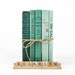 Teal Green and Mint Decorative Book Stack