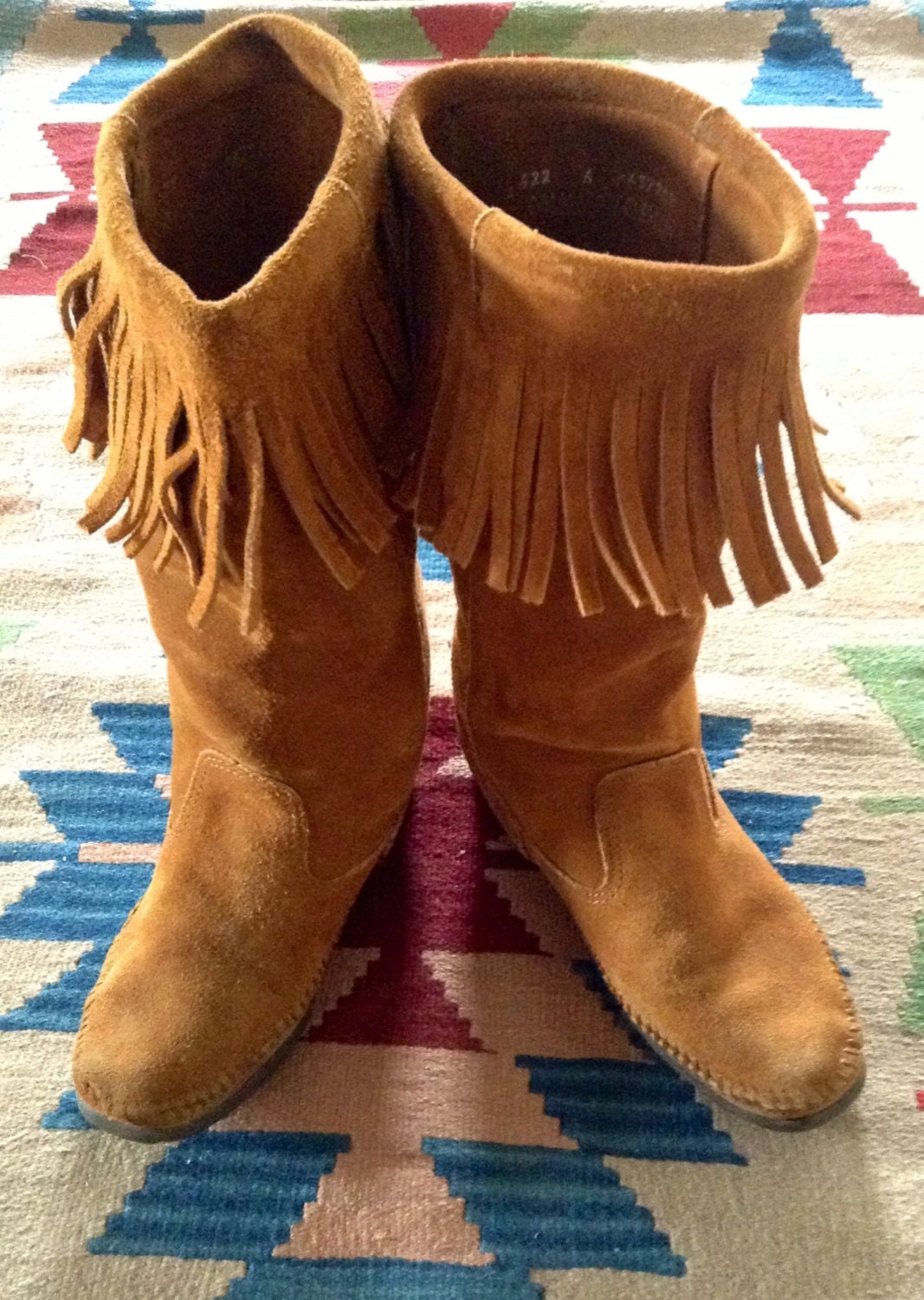 Minnetonka Tan Fringe Boot Size 6