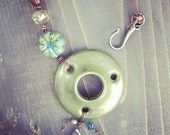 Truly- bohemian chic gypsy necklace vintage hardware mixed media