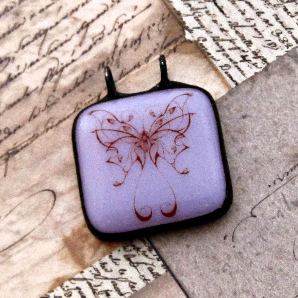 One Inch Image Pendant Pink Fairy