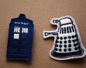 Doctor Who Hair Clips/ Barrettes - Dalek and Tardis Accessoooorize