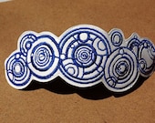 Doctor Who Gallifreyan Name Headband Royal Blue/White PVC Cosplay Wedding