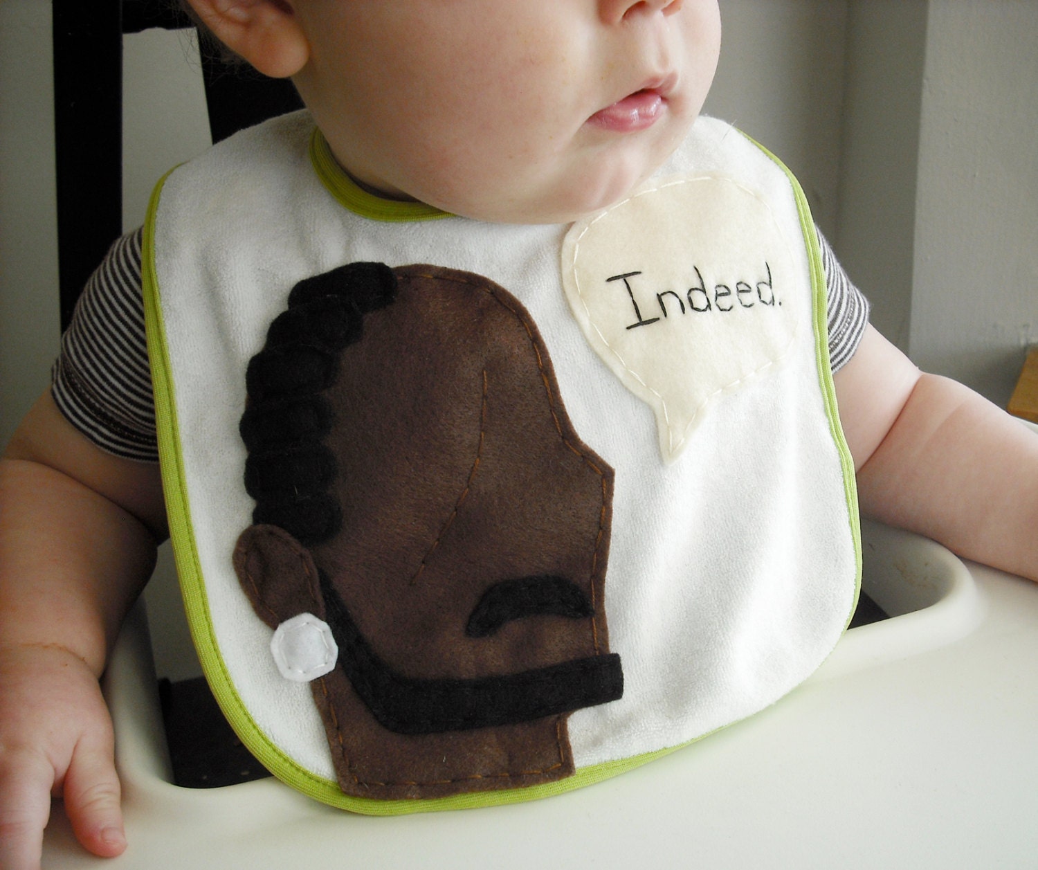 Omar Little Applique Baby Bib