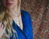 Geometric Triple Chevron Necklace