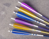 Colorblock Arrow Decor in Bright Purple Blue and Yellow Colorblocked Design