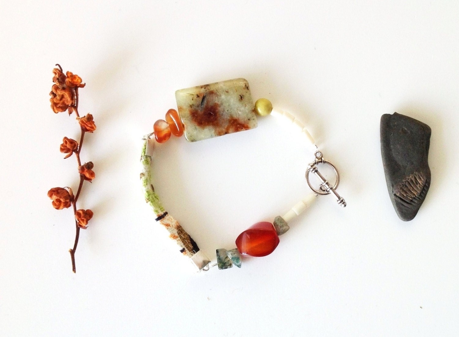 Bracelet - Vintage Fabric Textile Jewelry